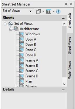 CAD drafting Sheet Set Manager Functional Bar 12