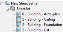 CAD drafting Sheet Set Tree Elements 0