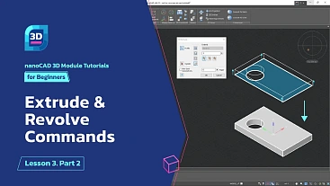 Extrude & Revolve commands - Lesson 3. Part 2